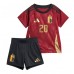 Camisa de Futebol Bélgica Lois Openda #20 Equipamento Principal Infantil Europeu 2024 Manga Curta (+ Calças curtas)